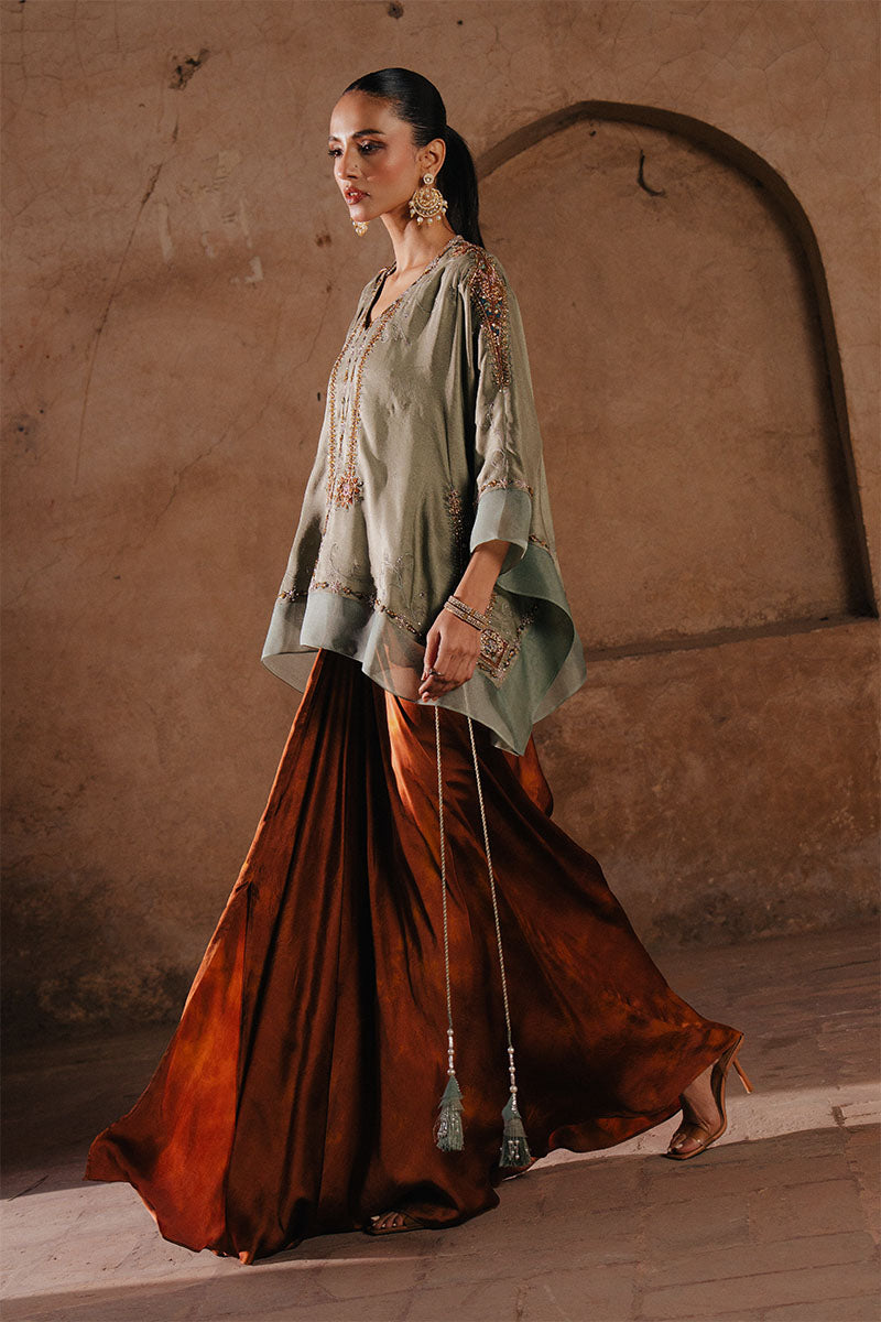 SANARA Dusty Green Fluid Top | Aneeka Ruknuddin – Aneeka Ruknuddin US